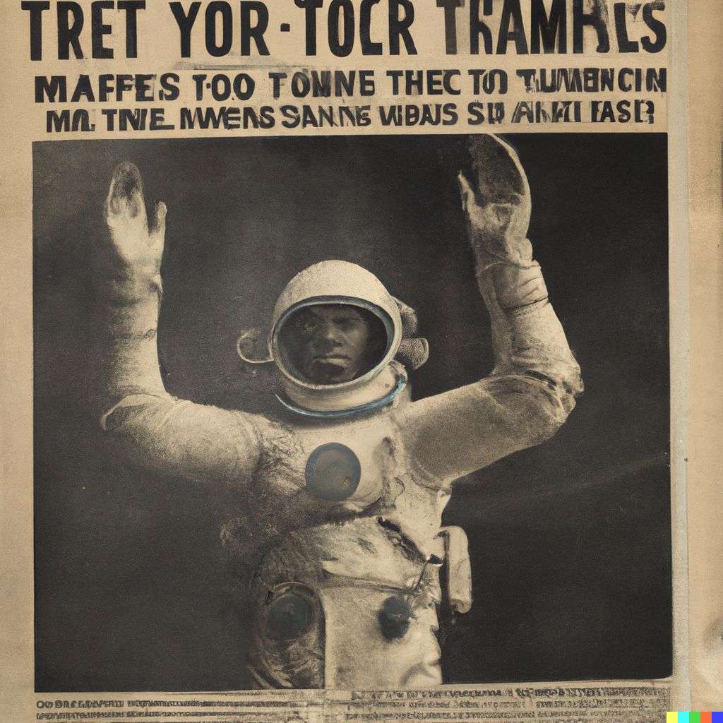 an astronaut, front page of The New York Times, 1920